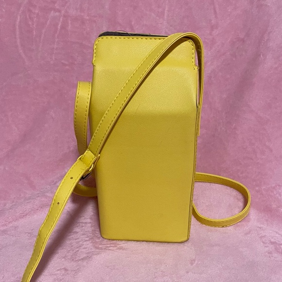 Kawaii Cute Banana Milk Faux Leather Crossbody Bag - Picture 4 of 6